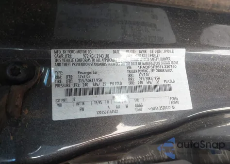 2015 Ford Focus Se из США, поврежденный, VIN 1FADP3F26FL220750